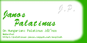 janos palatinus business card